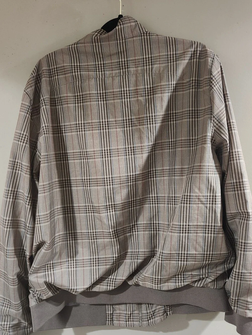Banana Republic Men's Plaid Zip-Front Jacket - Taupe & Brown
